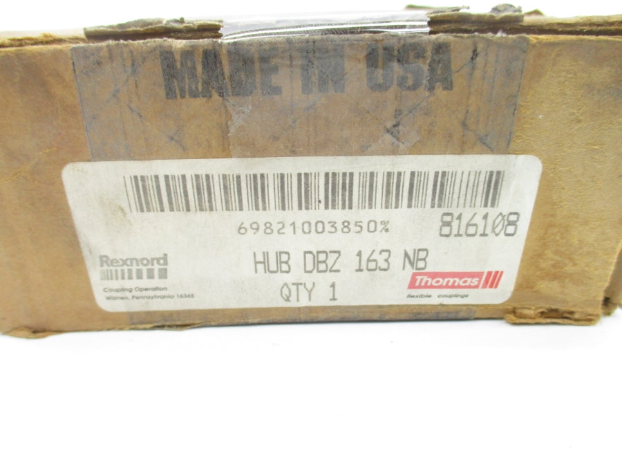 REXNORD 69821003850 816108 HUBDBZ163NB NSMP