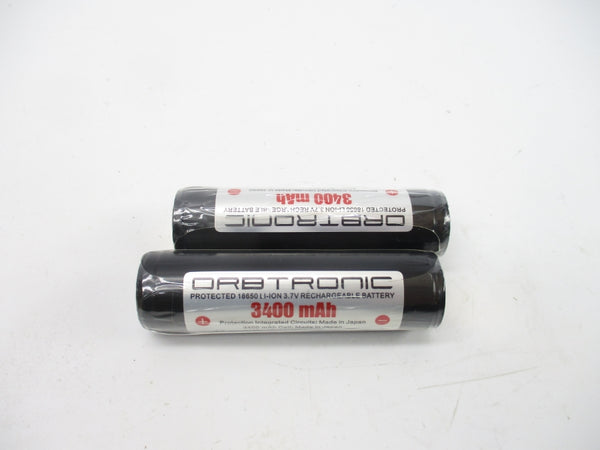 ORBTRONIC 3400MAH 18650 X00RQOE69 3.7V (PKG OF 2) NSMP