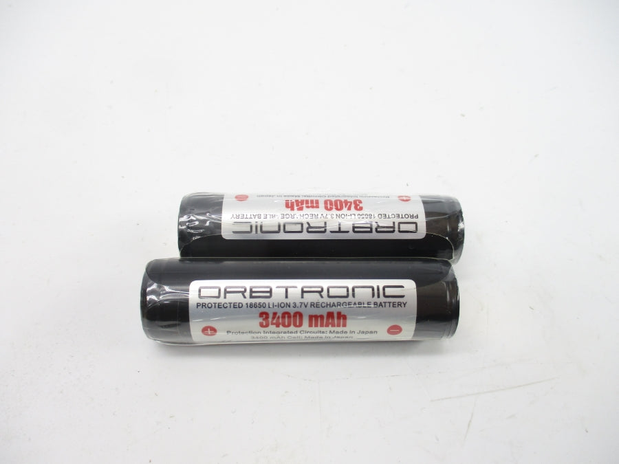 ORBTRONIC 3400MAH 18650 X00RQOE69 3.7V (PKG OF 2) NSMP