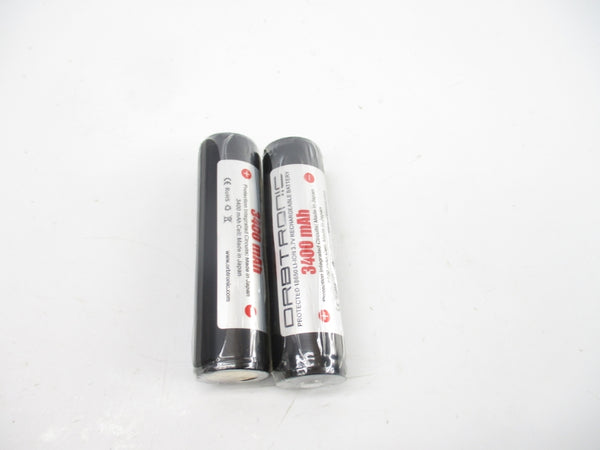 ORBTRONIC 3400MAH 18650 X00RQOE69 3.7V (PKG OF 2) NSMP