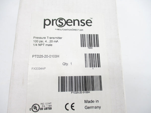 PROSENSE PTD25-20-0100H 100PSI NSFS