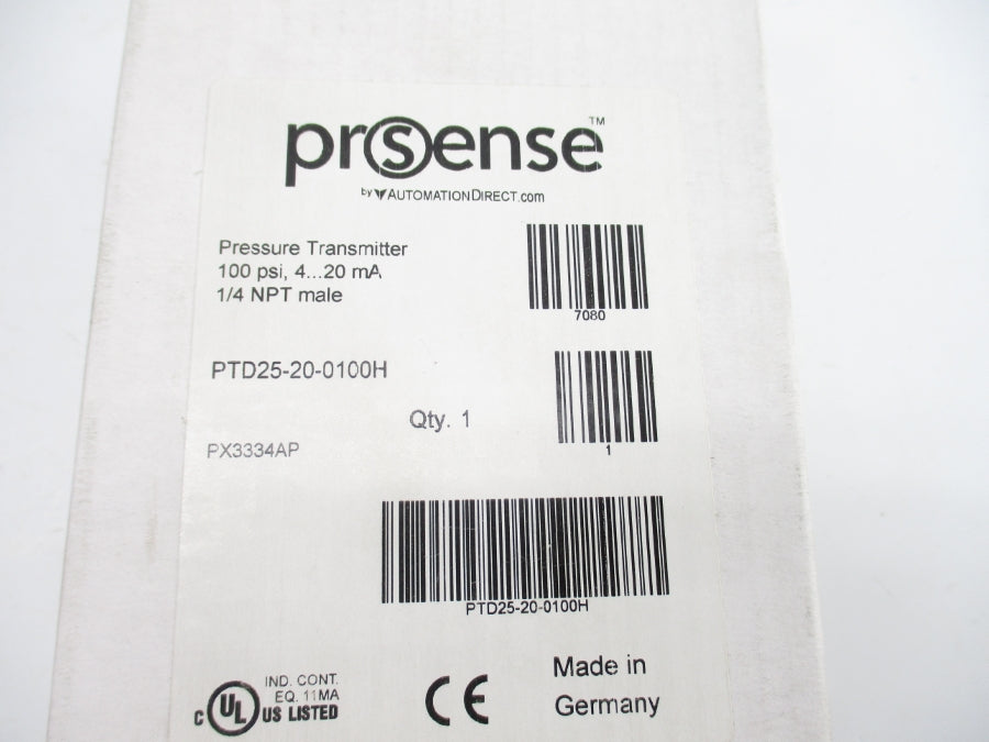 PROSENSE PTD25-20-0100H 100PSI NSFS
