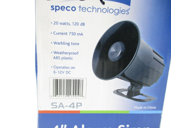 SPECO TECHNOLOGIES SA-4P 6-12VDC 4" NSMP