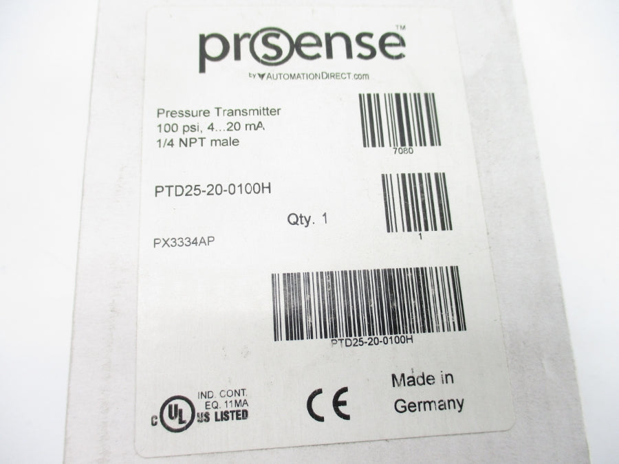 PROSENSE PTD25-20-0100H 9.6-32VDC 100PSI NSMP