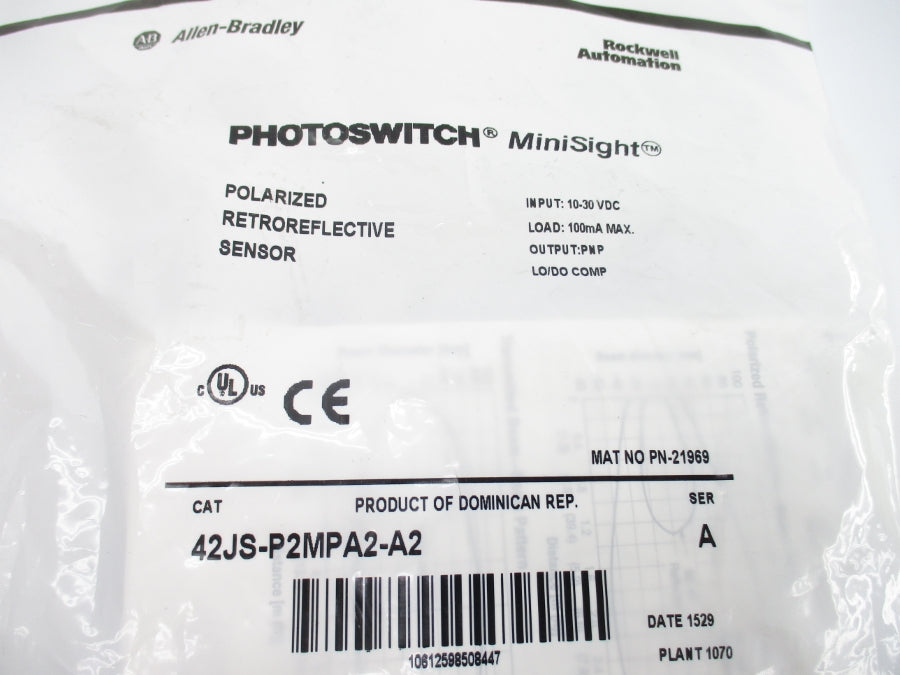 ALLEN BRADLEY 42JS-P2MPA2-A2 SER. A 10-30VDC NSMP
