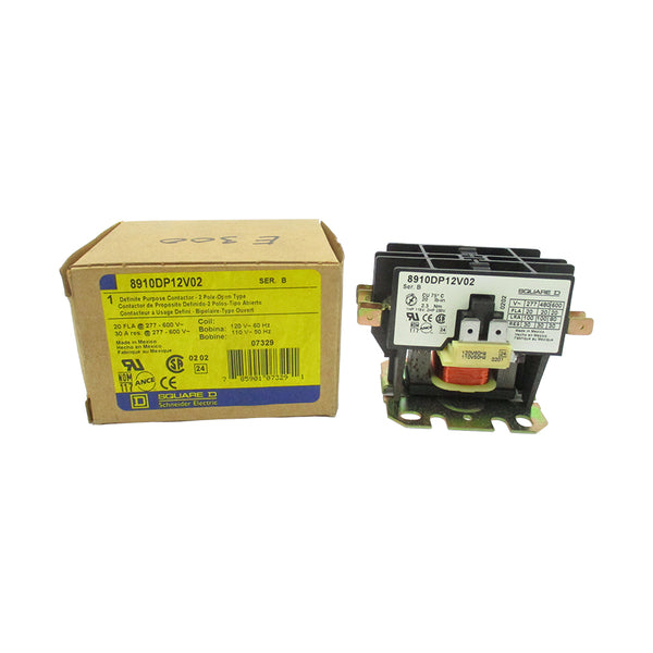 SQUARE D 8910DP12V02 SER. B 110/120V 20A NSMP