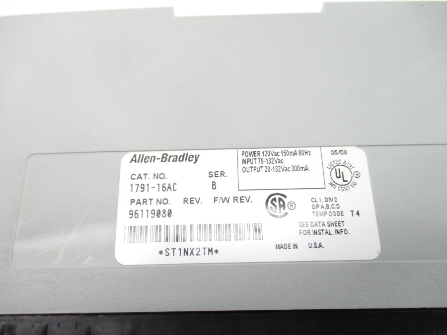 ALLEN BRADLEY 1791-16AC SER. B 79-132VAC NSNP