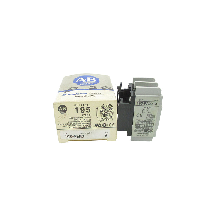 ALLEN BRADLEY 195-FA02 SER. A 600VAC 1.2A (GY/BL) NSMP
