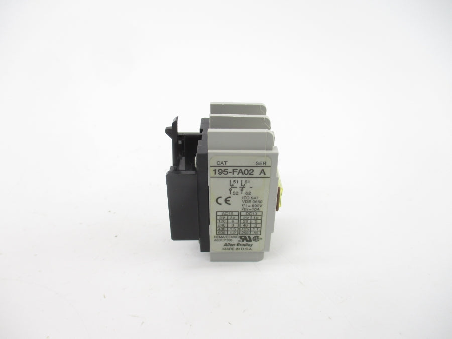 ALLEN BRADLEY 195-FA02 SER. A 600VAC 1.2A (GY/BL) NSMP