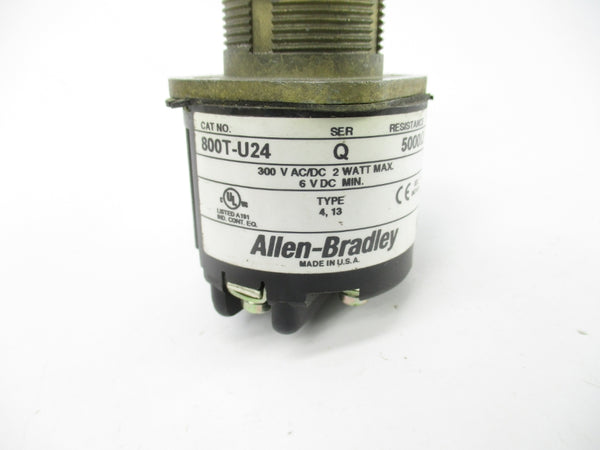 ALLEN BRADLEY 800T-U24 SER. Q 300VAC/DC (AS PICTURED) NSNP
