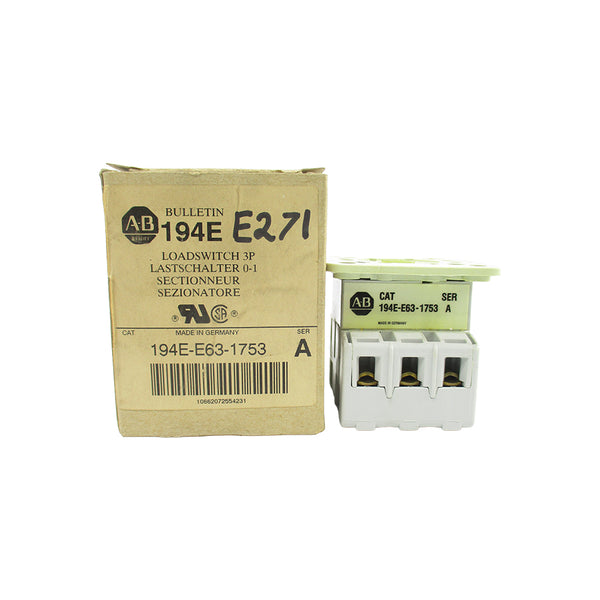 ALLEN BRADLEY 194E-E63-1753 SER. A 600VAC 40A (WH) NSMP