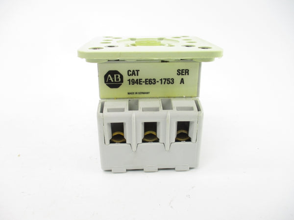 ALLEN BRADLEY 194E-E63-1753 SER. A 600VAC 40A (WH) NSMP