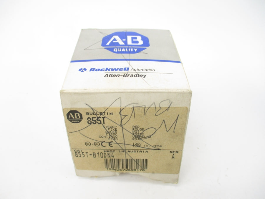 ALLEN BRADLEY 855T-B10DN4 SER. A 120VAC 0.058A (NO BULB) (GY/BL) NSMP