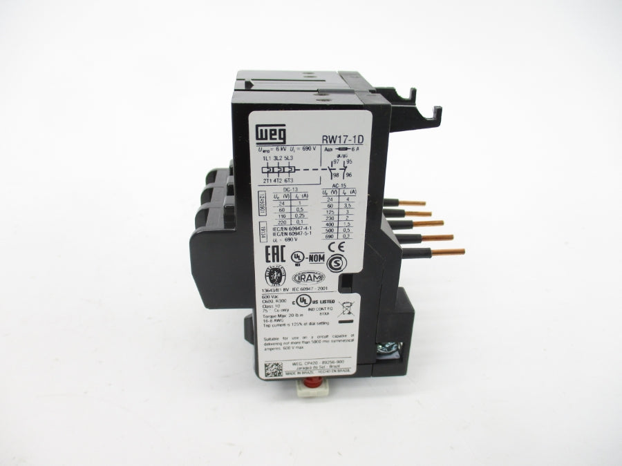 WEG RW17-1D3-D063 12450901 600VAC 4-6.3A NSMP