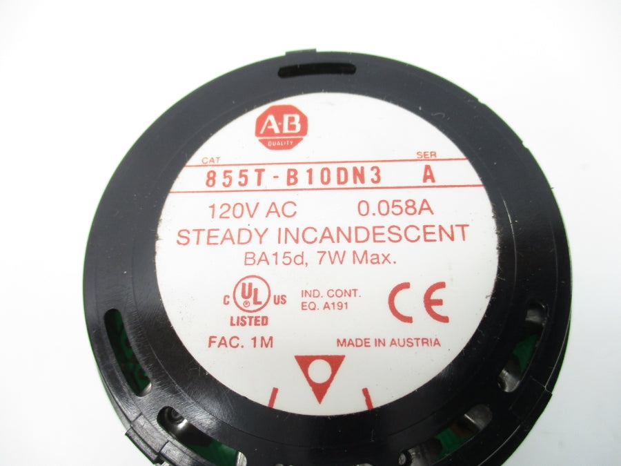 ALLEN BRADLEY 855T-B10DN3 SER. A 120VAC 0.058A NSNP