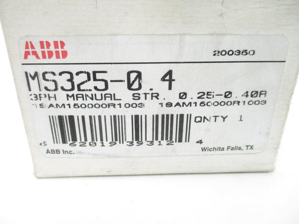 ABB MS325-0.4 1SAM150000R1003 690V 0.25-0.40A NSMP