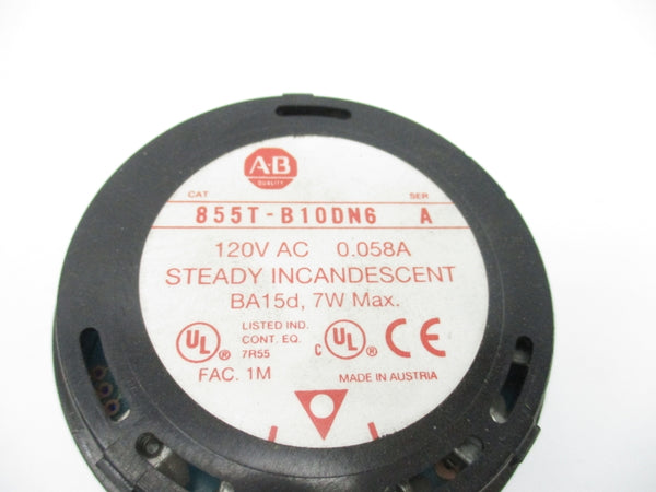 ALLEN BRADLEY 855T-B10DN6 SER. A 120VAC 0.058A NSNP