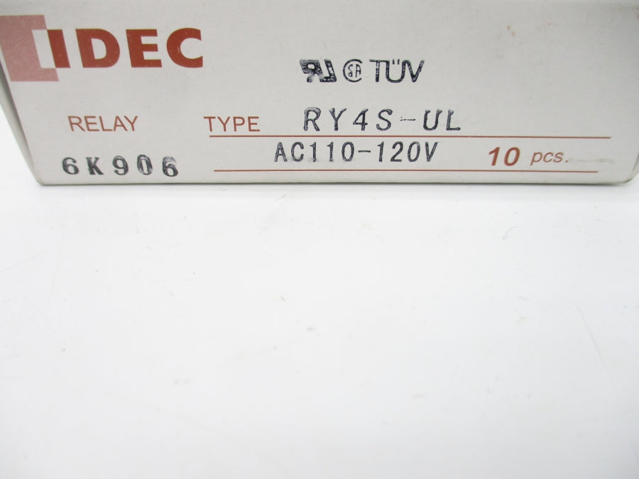IDEC RY4S-UL 110-120VAC (PKG OF 10) NSMP