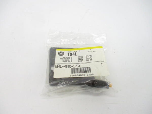 ALLEN BRADLEY 194L-HE6E-175I SER. A (PKG OF 10) (WH/YL) NSMP