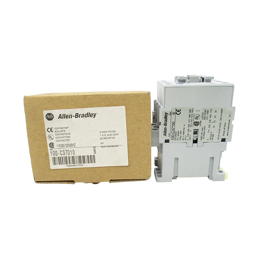 ALLEN BRADLEY 100-C37D10 SER. B 110/120V (BR/WH) NSMP