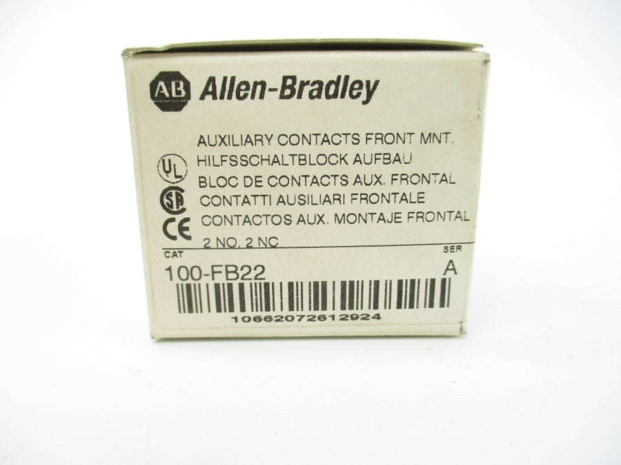 ALLEN BRADLEY 100-FB22 SER. A 600VAC 10A (WH) NSMP