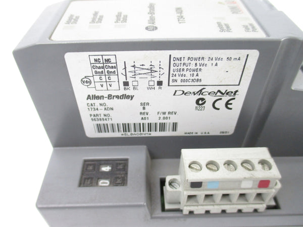 ALLEN BRADLEY 1734-ADN SER. B F/W 2.001 24VDC NSNP