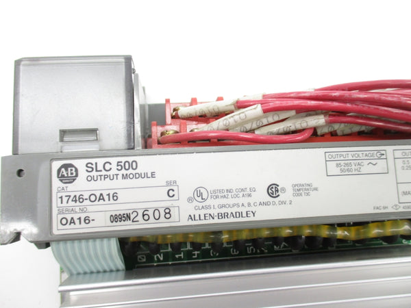ALLEN BRADLEY 1746-OA16 SER. C 85-265VAC (NO DOOR) UNMP