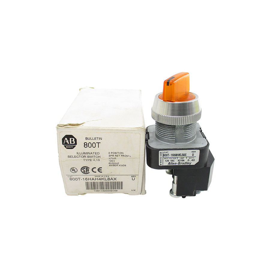 ALEN BRADLEY 800T-16HAH4KL8AX SER. U 120VAC (WH) NSMP
