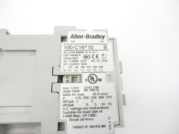 ALLEN BRADLEY 100-C16J10 SER. B 24VDC NSNP