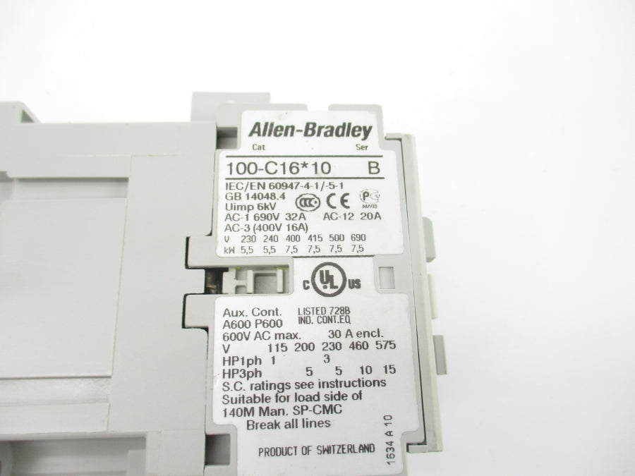 ALLEN BRADLEY 100-C16J10 SER. B 24VDC NSNP