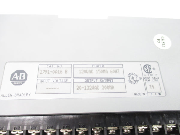 ALLEN BRADLEY 1791-OA16 SER. B 120VAC UNMP