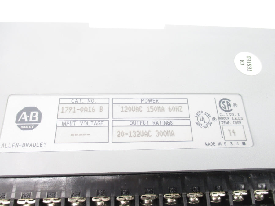 ALLEN BRADLEY 1791-OA16 SER. B 120VAC UNMP