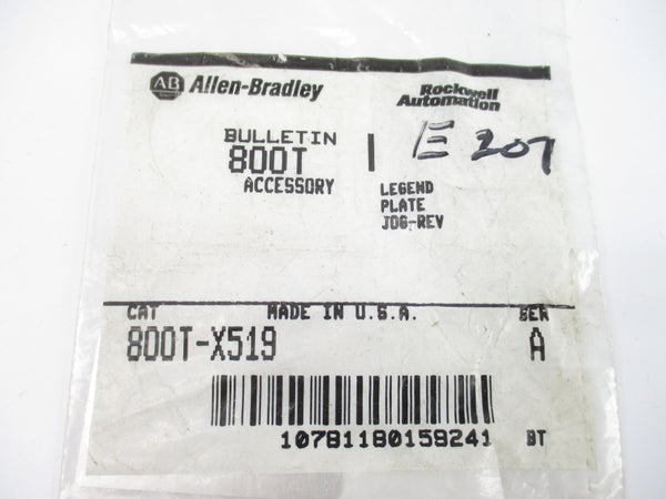 ALLEN BRADLEY 800T-X519 SER. A NSMP