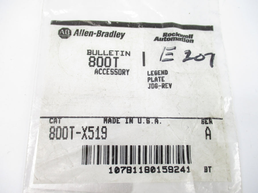 ALLEN BRADLEY 800T-X519 SER. A NSMP