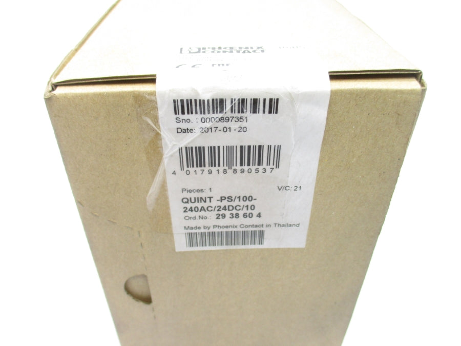 PHOENIX CONTACT QUINT-PS/100-240AC/24DC/10 2938604 NSFS