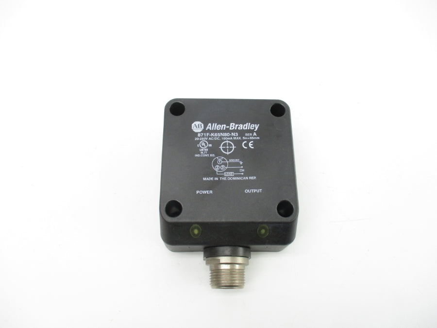 ALLEN BRADLEY 871F-K65N80-N3 SER. A 20-250VAC/DC (BR/WH) NSMP