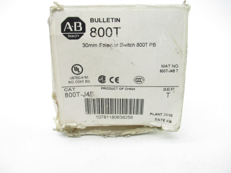 ALLEN BRADLEY 800T-J4B SER. T (WH) NSMP