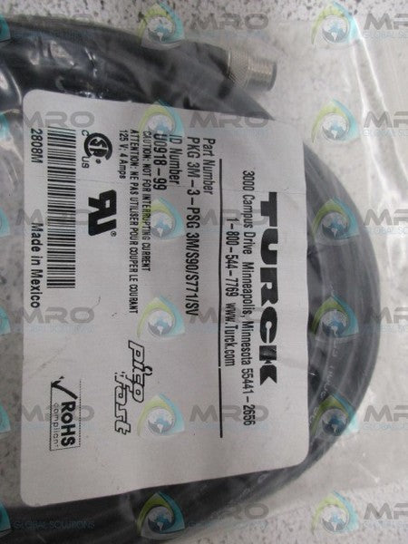 TURCK PKG 3M-3-PSG3M/S90/S771/SV CORDSET EXTENSION NSMP