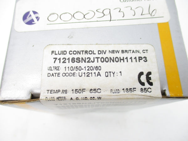 PARKER 71216SN2JT00N0H111P3 110/120V NSFS