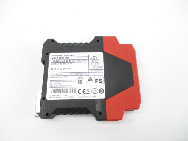 SCHNEIDER ELECTRIC XPSBAE3920P 115-230VAC NSMP