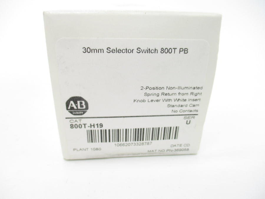 ALLEN BRADLEY 800T-H19 SER. U (WH) NSMP