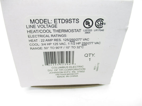 COLUMBUS ELECTRIC ETD9STS 277VAC 22A NSMP