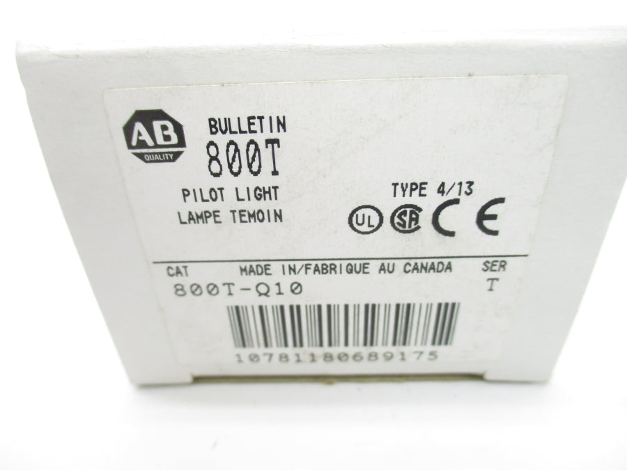 ALLEN BRADLEY 800T-Q10 SER. T 120VAC/DC (GY/BL) NSMP