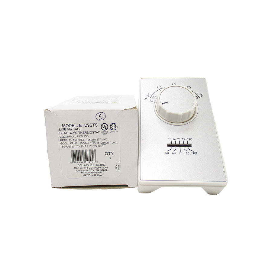 COLUMBUS ELECTRIC ETD9STS 277VAC 22A 50-90'F/10-32'C NSMP