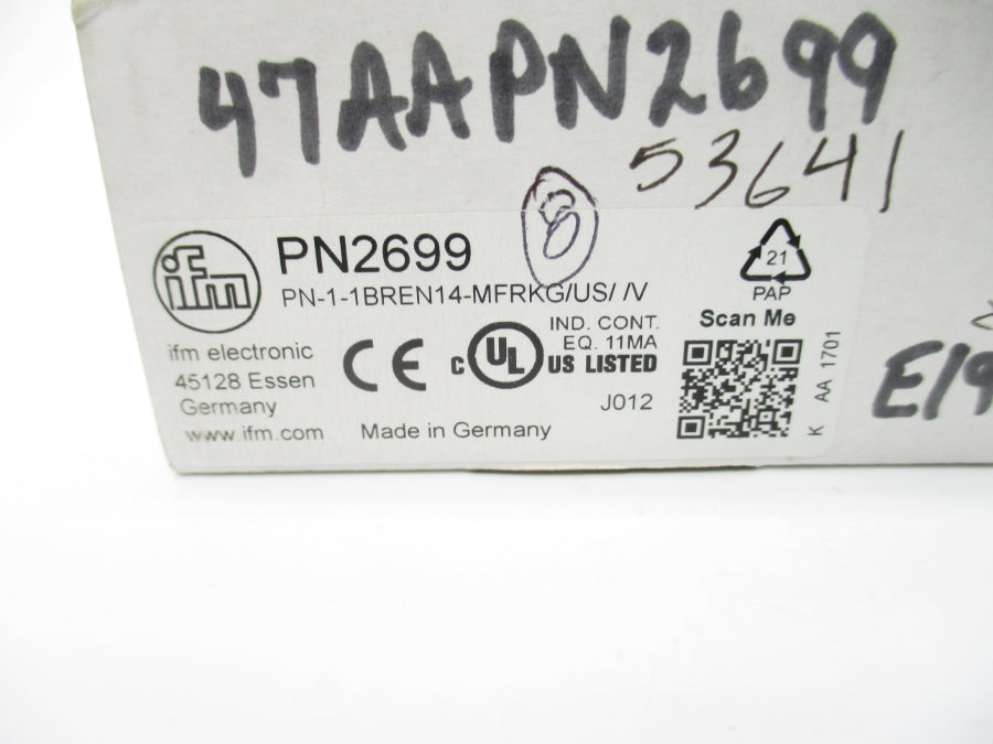 IFM EFECTOR PN2699 PN-1-1BREN14-MFRKG/US//V 18-30VDC NSMP