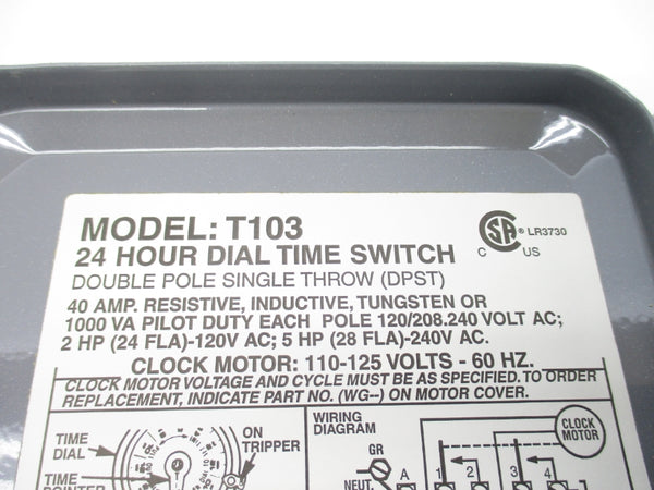 INTERMATIC T103 120VAC 24HR NSNP