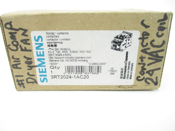 SIEMENS 3RT2024-1AC20 24V 12A NSMP