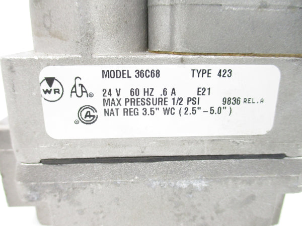 WHITE RODGERS 36C68-423 24V .6A 2.5-5.0"WC NSNP