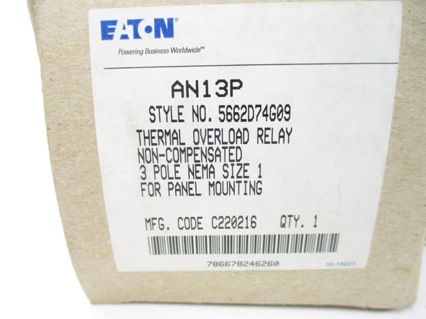 EATON AN13P 5662D74G09 600VAC NSMP