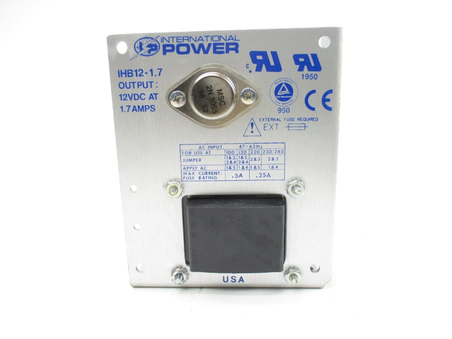 INTERNATIONAL POWER IHB12-1.7 12VDC 1.7A NSMP